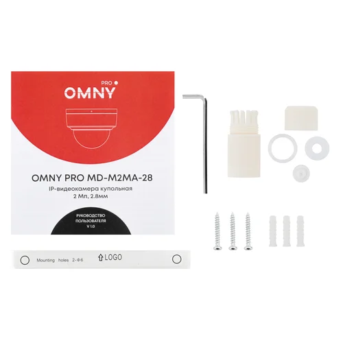 Камера сетевая купольная 2Мп OMNY PRO MD-M2МA-28-C с микрофоном